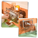 Suporte de papel higiênico multifuncional Baoblaze, utensílio de cozinha para armazenamento prático e organizado.