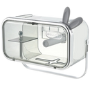 Suporte de armazenamento multifuncional para papel higiênico Baoblaze, prateado com design de coelho em utensílios de cozinha.