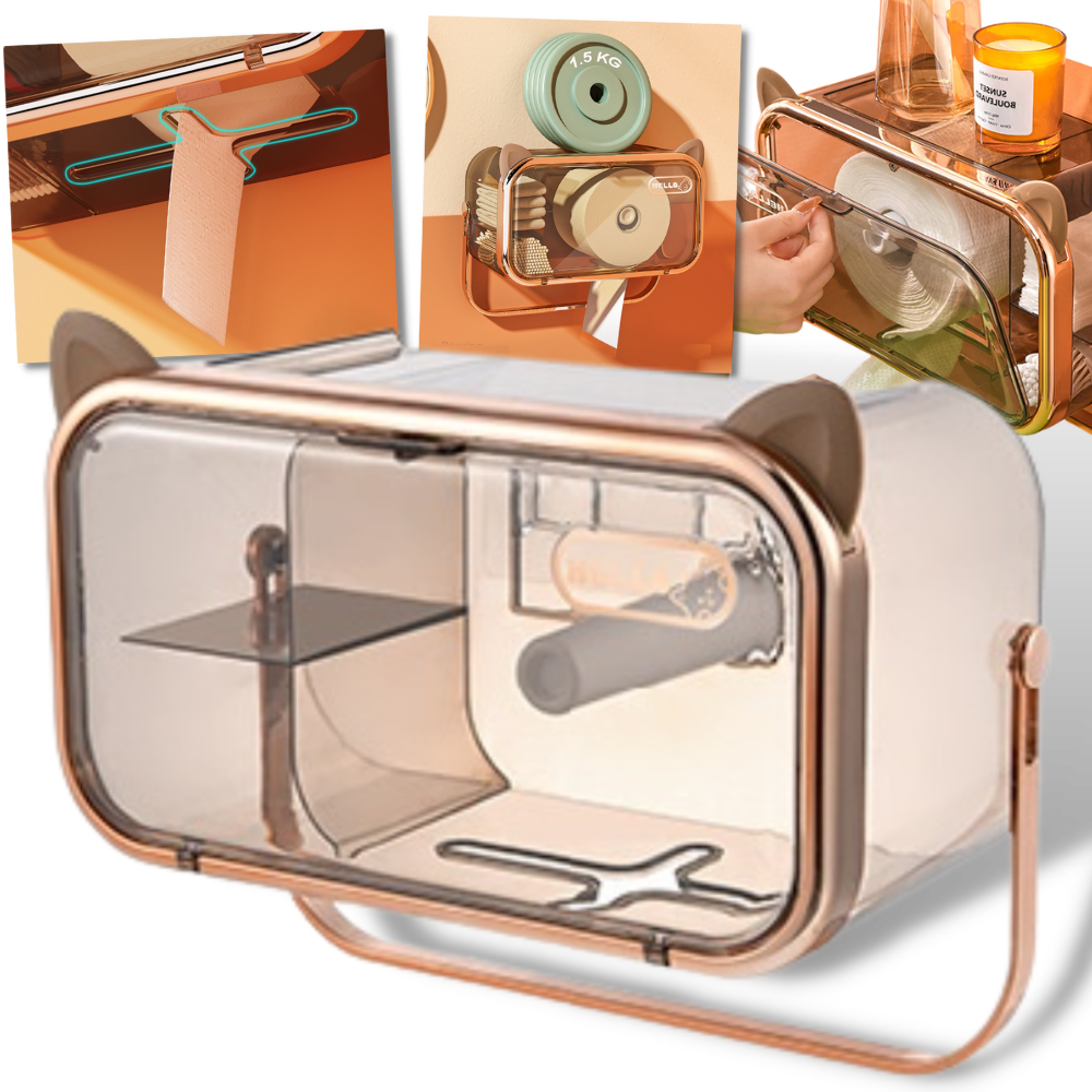 Suporte de armazenamento multifuncional para papel higiênico da Baoblaze, com design prático para utensílios de cozinha.