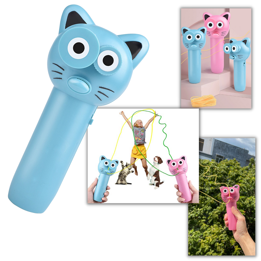 Lanceur de ficelle mignon de la marque Cusimax, jouet d'activité coloré avec plusieurs ficelles pour divertissement.