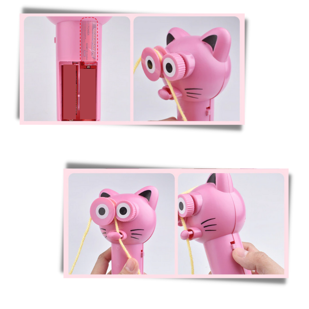 Lanceur de ficelle mignon de la marque Cusimax, jouet d'activité coloré facile à utiliser en image.