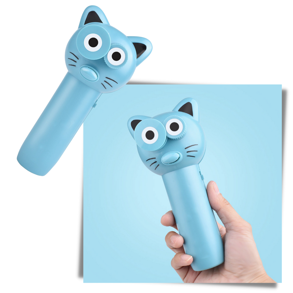 Lanceur de ficelle mignon de la marque Cusimax, jouet d'activité portable avec corde colorée sur fond blanc.