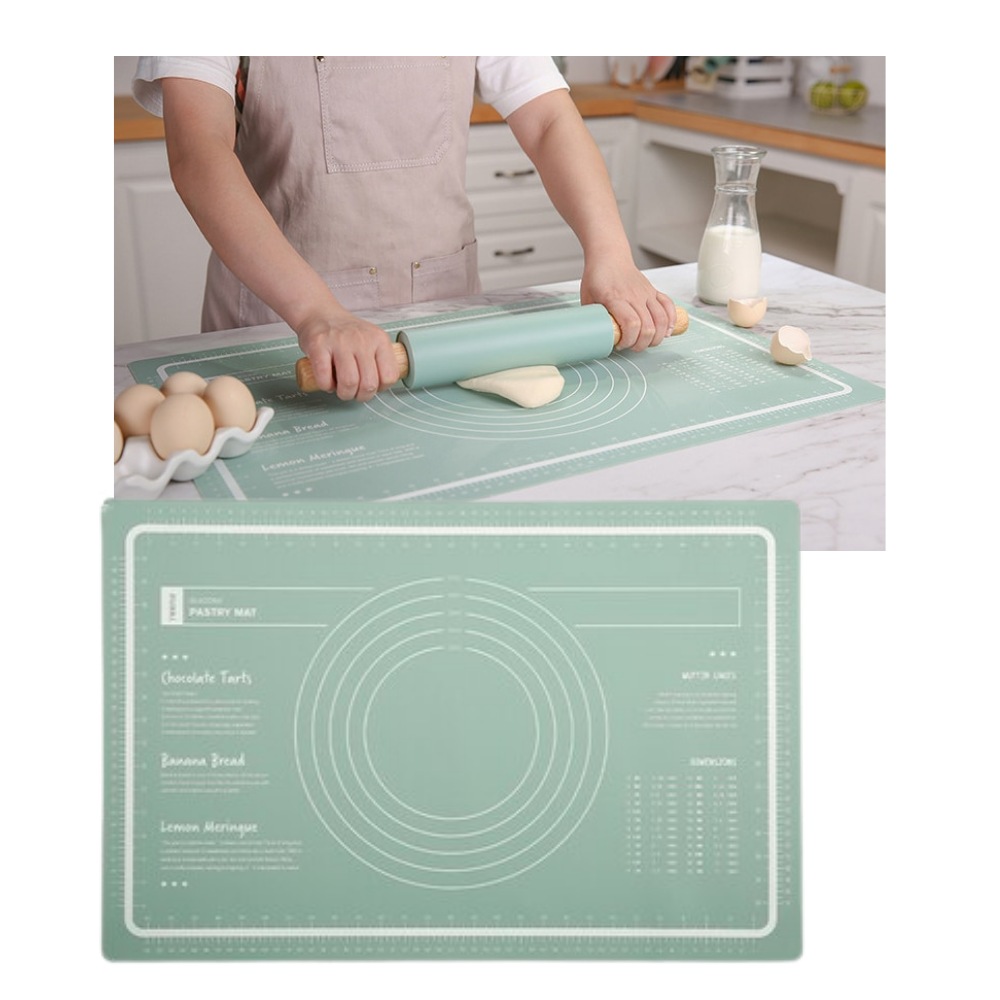Tapete de silicone para cozimento e pastry, extra-large, com design de estampa, marca Geweyeeli, ideal para assados e confeitaria