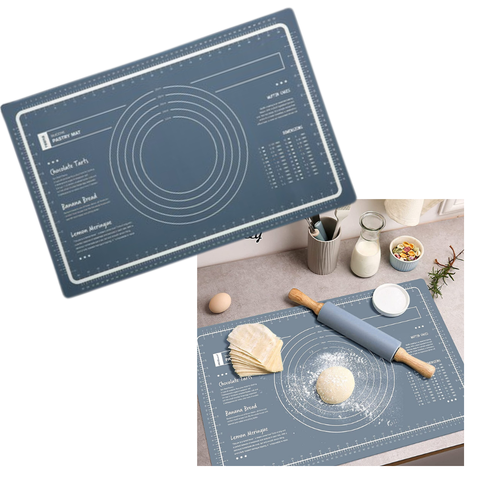 Tapete de silicone para assados extra-large da Geweyeeli, ideal para cozinha e pâtisserie, superfície antiaderente e fácil de limpar.
