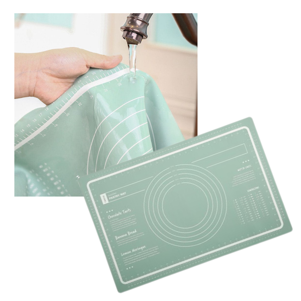 Tapete de silicone para assados da Geweyeeli, grande e reutilizável, ideal para culinária e confeitaria.