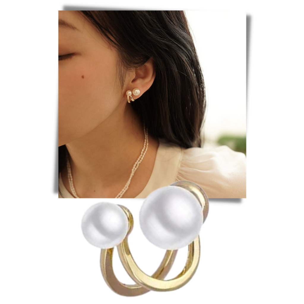 Brincos de argola vintage de pérolas da Brave Star Gifts, elegantes e confortáveis para uso diário.