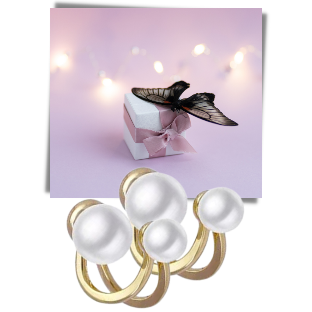 Brincos de argola vintage com pendentes de pérolas, estilo clássico, marca Brave Star Gifts, para ocasiões elegantes.