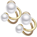 Brincos de argola vintage com pérolas, estilo delicado, marca Brave Star Gifts, detalhes visuais de pérolas brancas e acabamento dourado