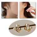 Brincos vintage de pérolas da Brave Star Gifts, pendentes delicados com detalhes elegantes em estilo clássico.
