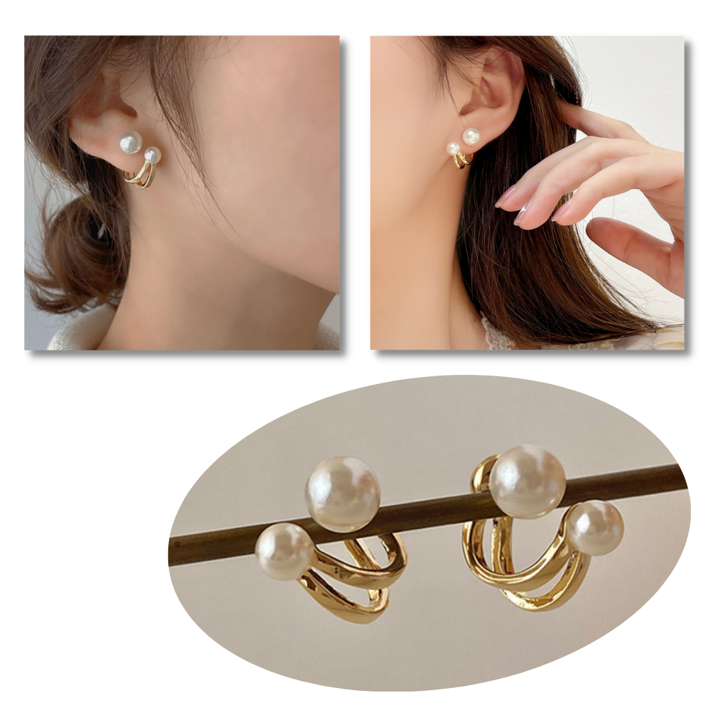 Brincos vintage de pérolas da Brave Star Gifts, pendentes delicados com detalhes elegantes em estilo clássico.