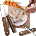 Couteau décortiqueur de crevettes Simday en acier inoxydável, utensílio de cozinha para remover cascos de camarão.