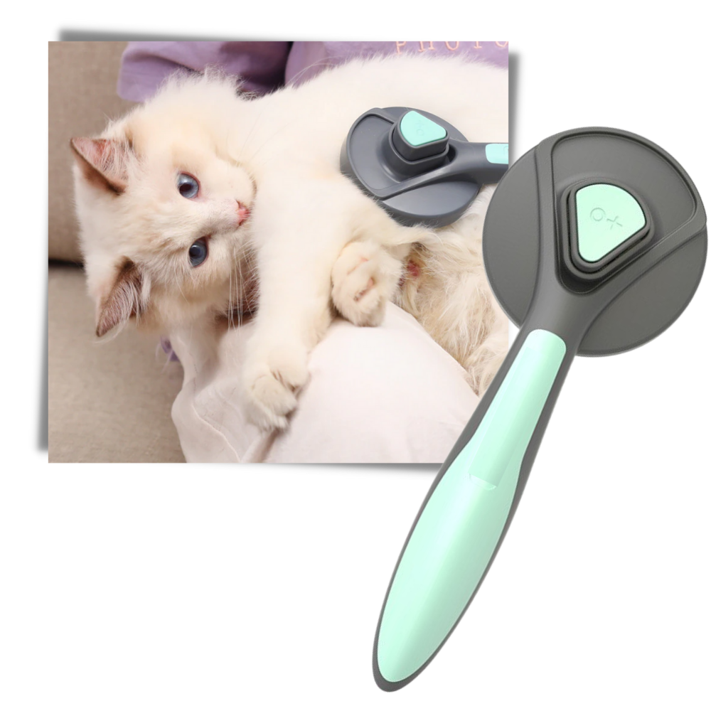 Escova especial para animais de estimação Udiyo, ferramenta de tosa com cerdas para resultados de grooming eficazes.