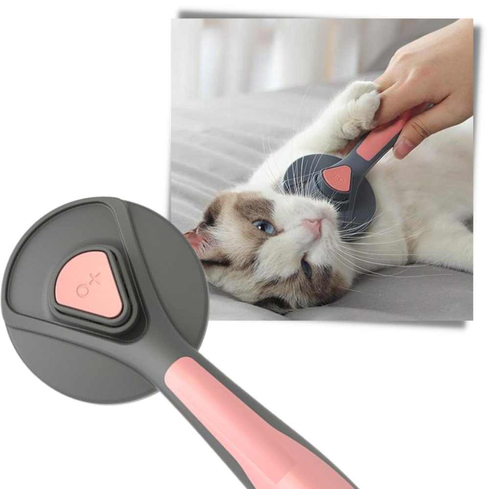 Escova especial para animais de estimação Udiyo, material de toilettagem confortável e seguro para pelos de pets.