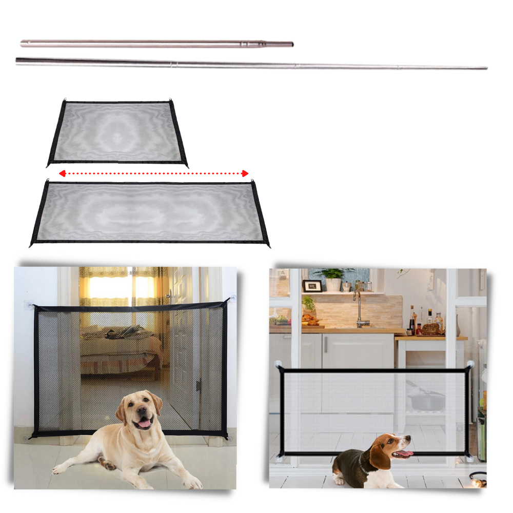 Porta de cerca de malha ajustável para cães, sistema de contenção para animais de estimação da marca Eastjing