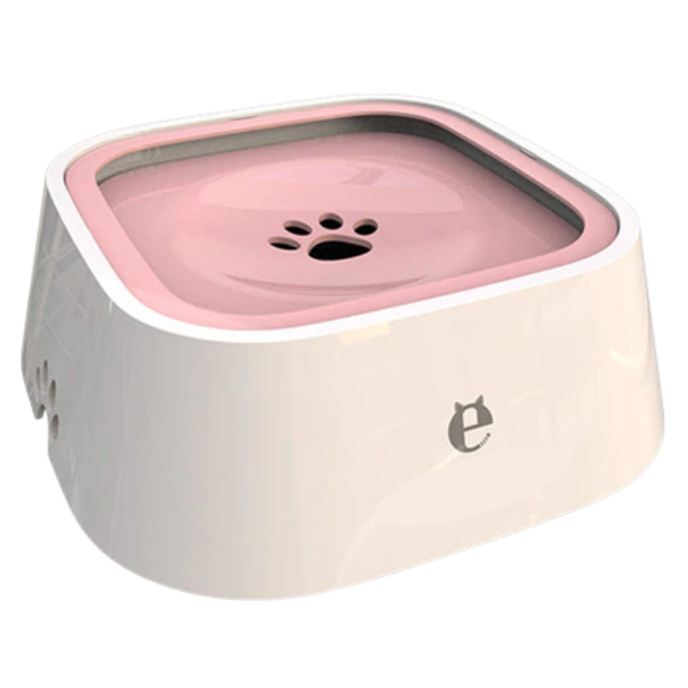 Mangaheira flutuante para animais Pet Feeder Bowl, cor rosa, feita para oferecer água de forma prática e segura.