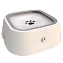 Bol d'eau flutuante branco para animais, feito por Pet Feeder Bowl, usado como alimentador ou bebedouro para pets.