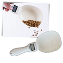 Colher de pesagem para alimentos de animais com design antiaderente, ideal para refeições em gamelas, da marca Super Store Online