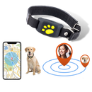 Collier de repérage GPS para animais de estimação da Aetomce, com dispositivo de rastreamento visível no colar.