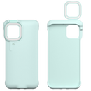 Capa de telefone Peyan com anel luminoso LED em azul para iPhone 11, proteção e iluminação para selfies.