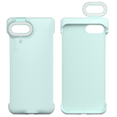 Estojo de telefone Peyan com anel de luz LED azul para iPhone 7, com acabamento transparente e suporte para selfie.