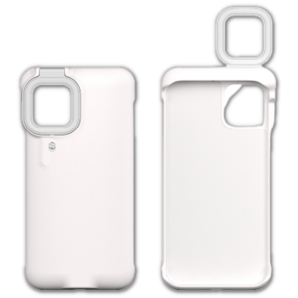 Capa de telefone Peyan com anel luminoso LED para iPhone 11, proteção branca e iluminação para selfies e chamadas.