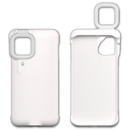 Capa de telefone Peyan com anel luminoso LED para iPhone 11, proteção branca e iluminação para selfies e chamadas.
