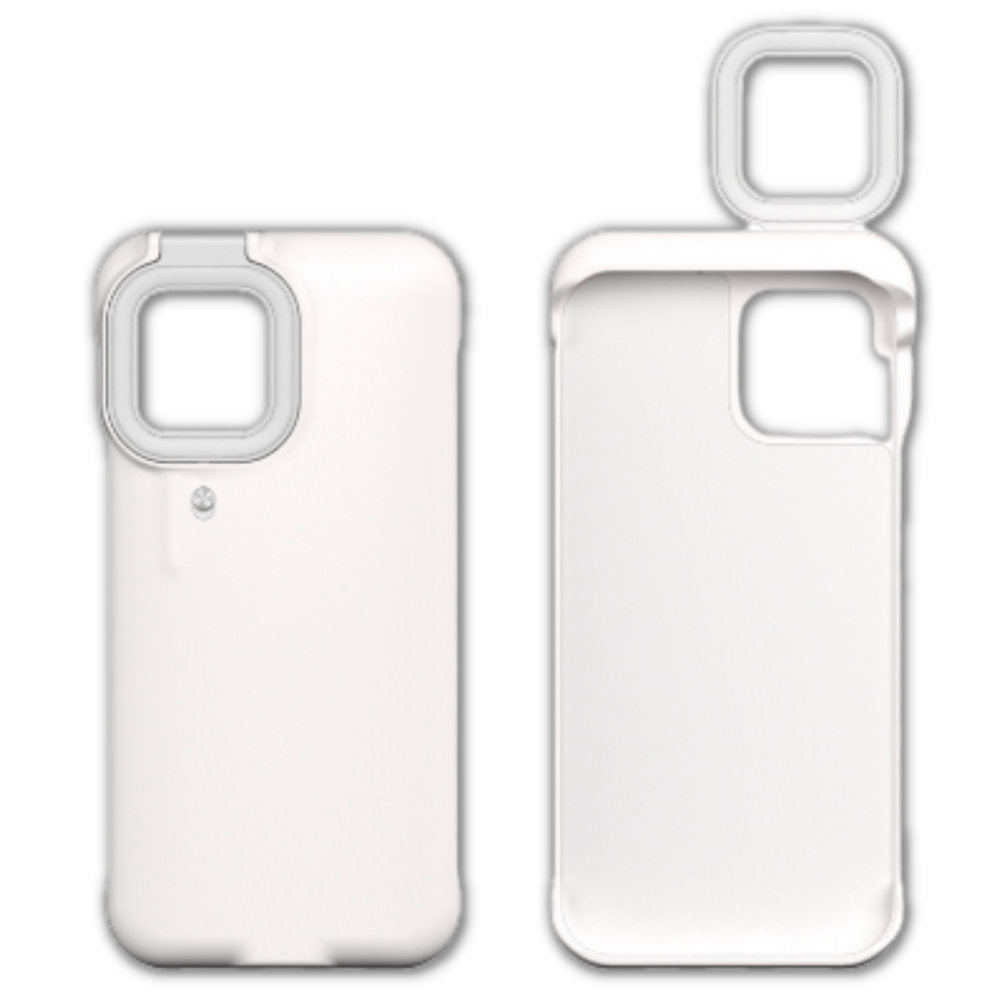 Estui de telefone Peyan com anel de luz LED branco para iPhone 12, proteção e iluminação para selfies e vídeo.
