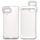 Capa de telefone Peyan com anel luminoso LED para iPhone 7/8 Plus, branca, protegendo e realçando o dispositivo.