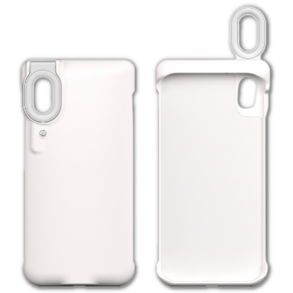 Estojo de telefone Peyan com anel de luz LED branco para iPhone XR, proteção elegante e iluminação para selfies.