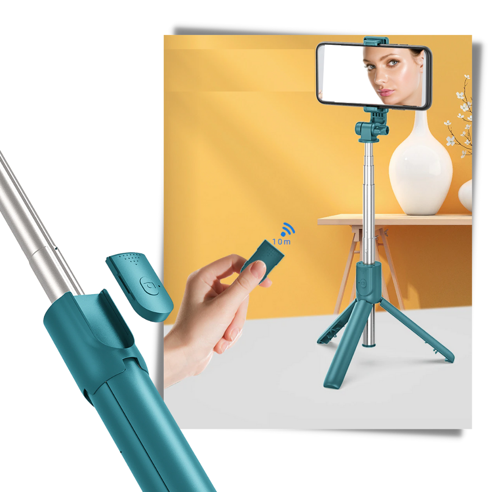 Bâton de selfie com tripé Eastjing, acessório para fotos com smartphone, suporte ajustável e design compacto.