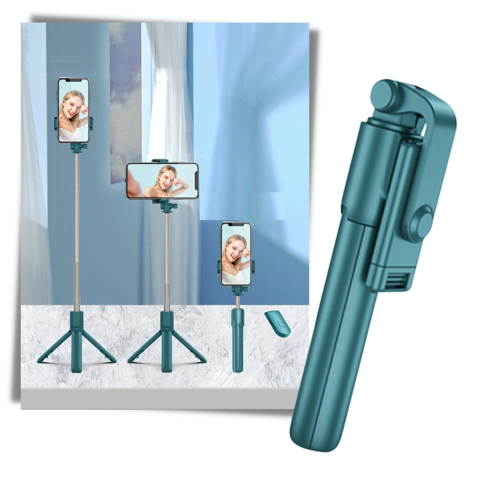 Bastão de selfie com tripé Eastjing, acessório multifuncional para fotos e vídeos, suporte ajustável com design compacto.