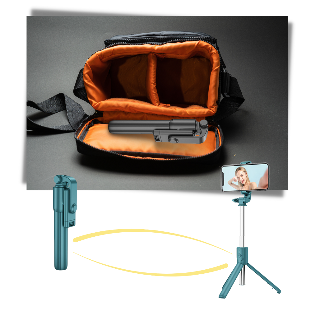 Bastão de selfie com tripé Eastjing, acessório portátil para fotos com smartphones, suporte ajustável e compacto.
