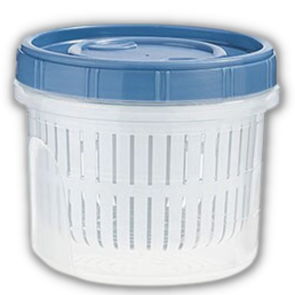 Recipiente empilhável para alimentos com escorredor, recipiente de armazenamento de alimentos da marca Epackagesupply, azul, 700ml