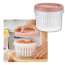 Recipiente empilável para alimentos com escorredor, ideal para armazenamento de alimentos, marca Epackagesupply.