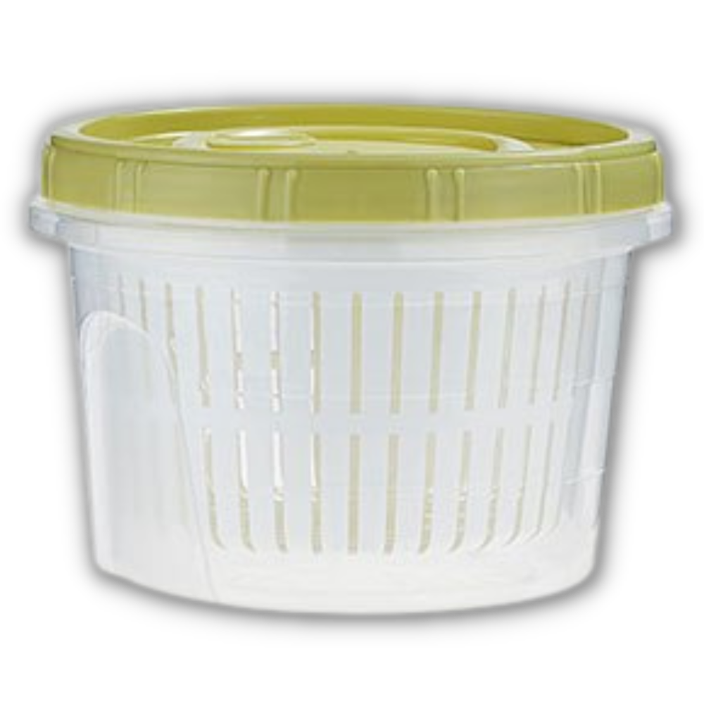 Recipiente empilável para alimentos com escorredor, recipiente de armazenamento de alimentos da Epackagesupply, verde, 900ml