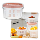 Recipiente empilável para alimentos com escorredor, ideal para armazenamento de alimentos da marca Epackagesupply.
