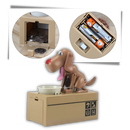 Tirelire de cachorrinho da marca Wocleiliy, decorativa, feita de plástico, com detalhes fofos e cores vibrantes.