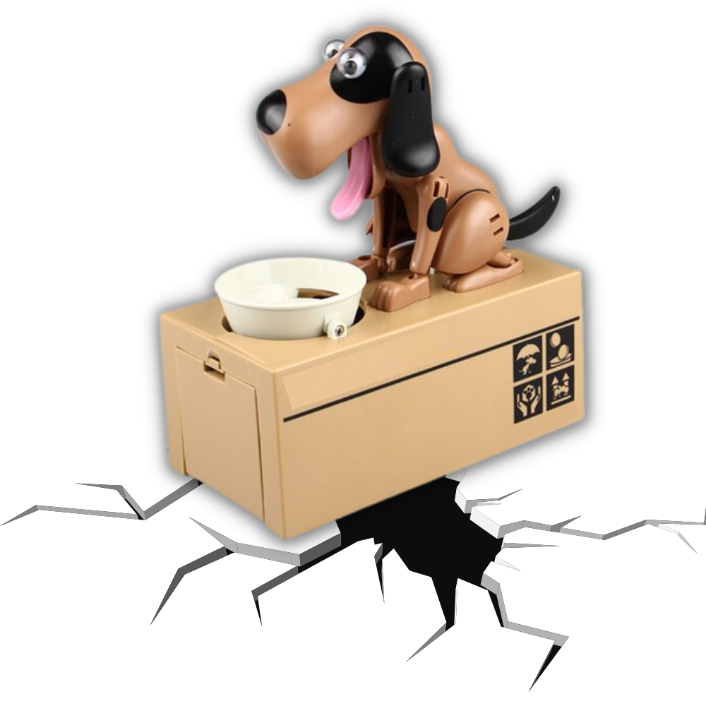 Tirelire de cachorrinho Wocleiliy, feita de material durável, com detalhes fofos e material resistente para guardar moedas.