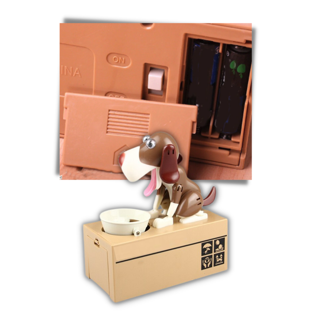 Tirelire de cachorrinho da marca Wocleiliy, decorativa e fácil de usar, ideal para guardar moedas com tema de filhote de cachorro.