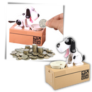 Tirelire de cachorrinho da marca Wocleiliy, brinquedo educativo em formato de cachorrinho para guardar moedas.