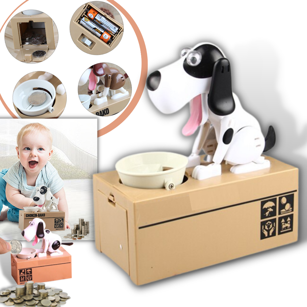 Tirelire de cachorrinho da marca Wocleiliy, modelo em cerâmica com detalhes fofos para guardar moedas.