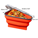 Caixa extensível de conservação de pizza Doubfivsy, recipiente de armazenamento de alimentos para manter a pizza fresca.