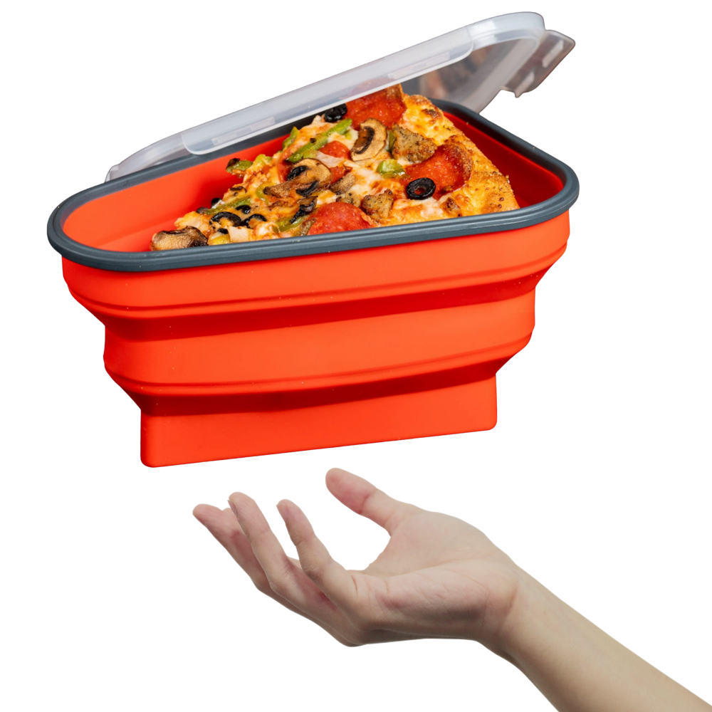 Caixa extensível de conservação de pizza Doubfivsy, leve e portátil, ideal para armazenar e manter a pizza fresca.