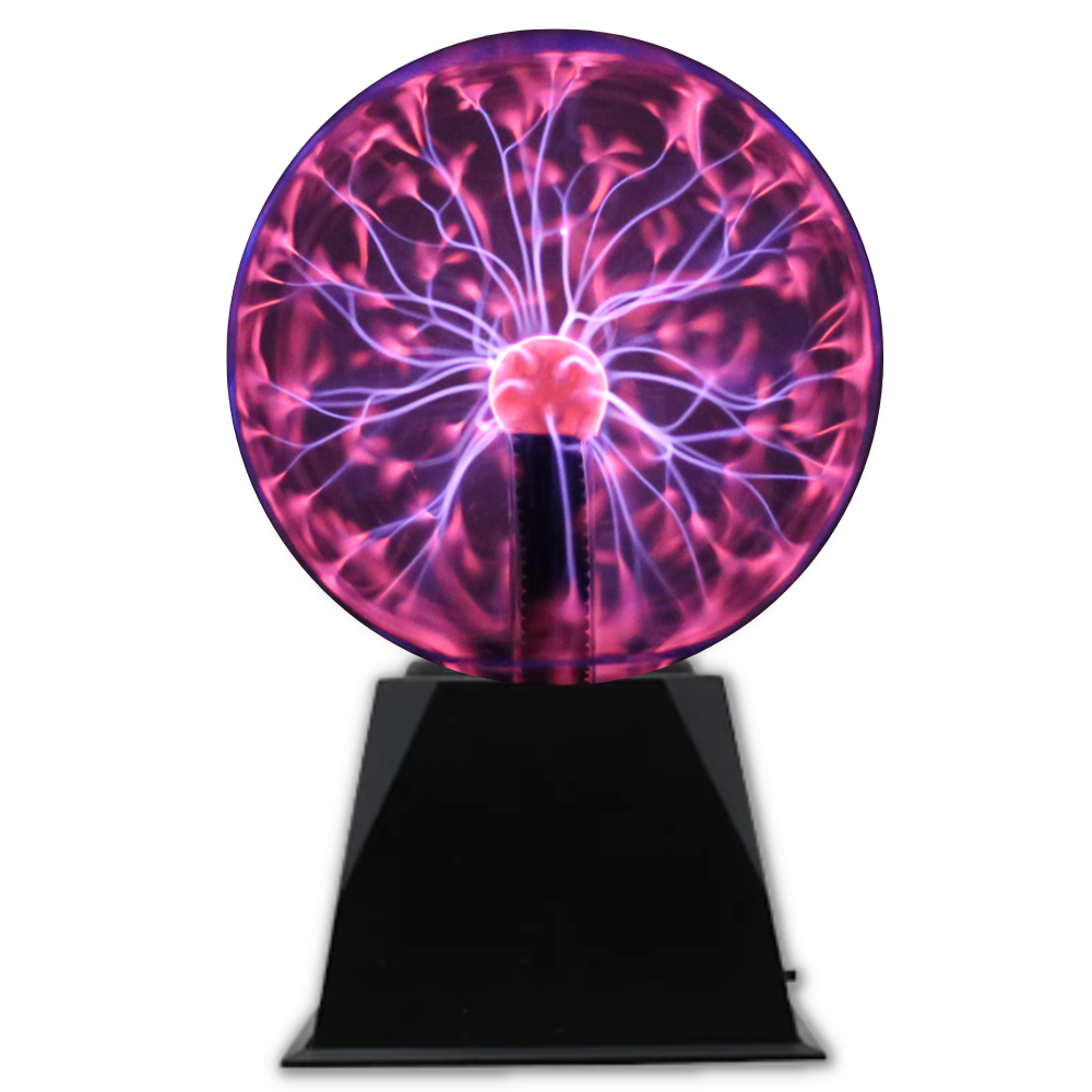 Lâmpada de bola plasma mágica Szcq, lâmpada de ambiente com efeito de plasma em uma sala moderna.
