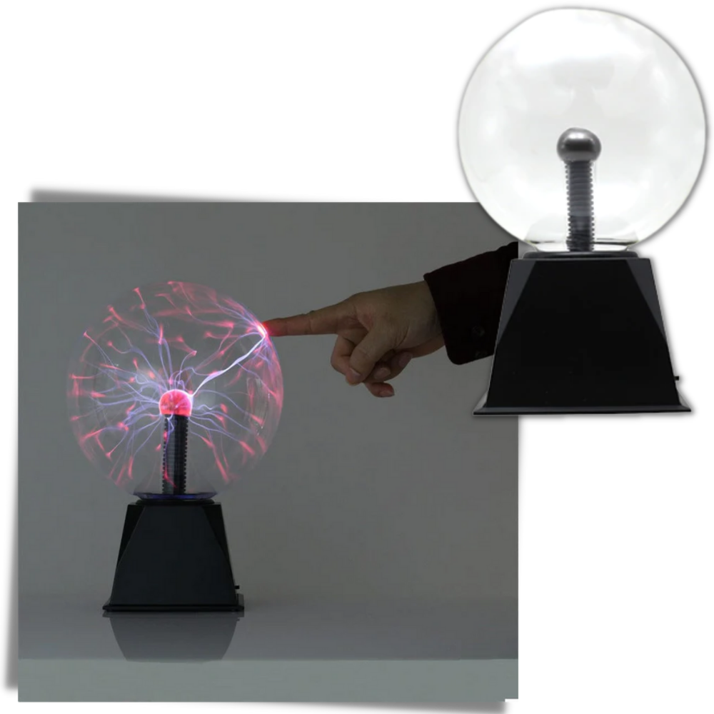 Lâmpada de bola plasma mágica da Szcq, veilleuse de ambiance com efeito de plasma brilhante e cores vibrantes.