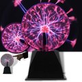 Lâmpada boule plasma mágica Szcq, veilleuse de ambiance com efeito de plasma brilhante e cores vibrantes.