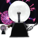 Lâmpada boule plasma mágica da Szcq, veilleuse de ambiente com efeito de plasma em uma sala moderna.