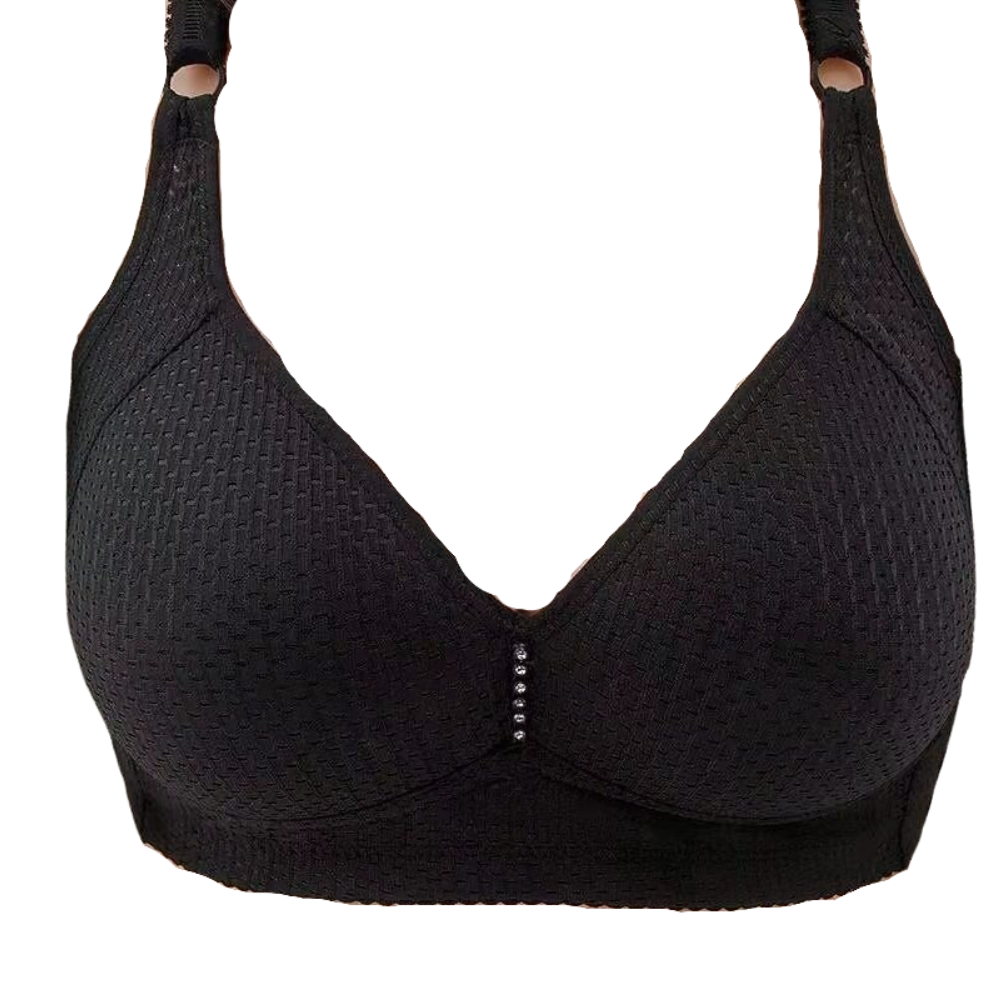 Soutien-gorge sem arames da Warners® Blissful Benefits, confortável, preto, sem enchimento, ideal para uso diário.