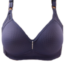 Soutien-gorge sem aro Warners® Blissful Benefits, confortável, sem armações, em tecido azul, ideal para uso diário.