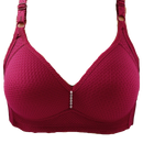 Soutien-gorge sem armações da Warners® Blissful Benefits, confortável, com tecido macio na cor vinho, para uso diário.